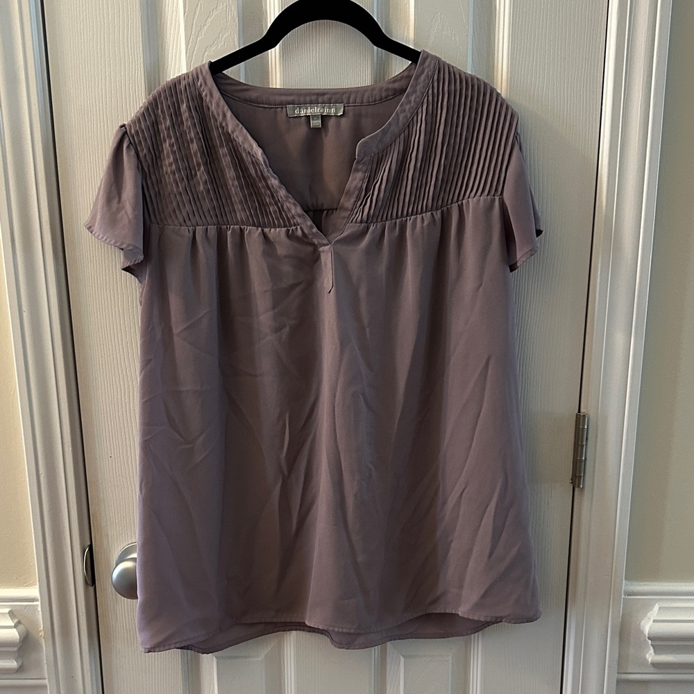 Daniel Rainn Lavender Pleated Blouse